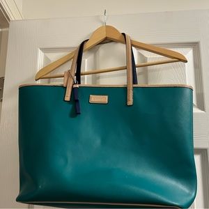 Teal Coach tote